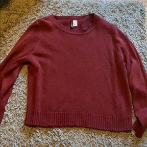 H&M burgundy knitted sweater